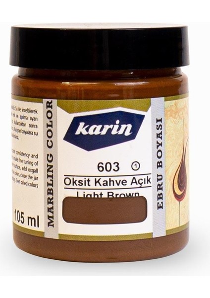 Ebru Boyası 105 Ml. 603 Oksit Açık Kahve