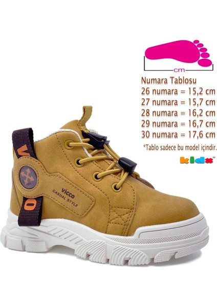 Marcus Kaymaz Taban Ortopedik Unisex Çocuk Bot Camel