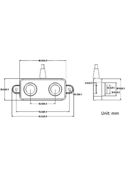 DYP-A02YY Dc 5V Ultrasonik Su Geçirmez Mesafe Sensörü - Pwm