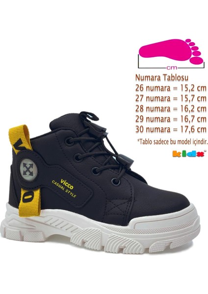 Marcus Kaymaz Taban Ortopedik Unisex Çocuk Bot Siyah