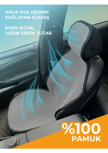 Oto Koltuk Koruyucu Kılıf 5 Parça Universal Siyah 2+3 %100 Pamuk