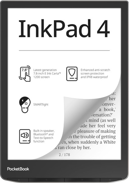 Pocketbook Inkpad 4 - 7,8ʺ E-Ink E-Kitap Okuyucu