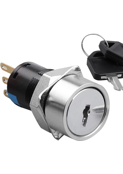 16Y-P1 16 mm Anahtarlı Mandal Buton 1no+1nc