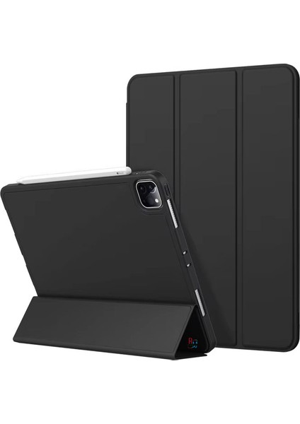 Apple iPad Pro 11 Inç 1.2.3.4. Nesil Ile Uyumlu Kılıf Standlı Uyku Modlu Kalem Bölmeli Akıllı Kılıf