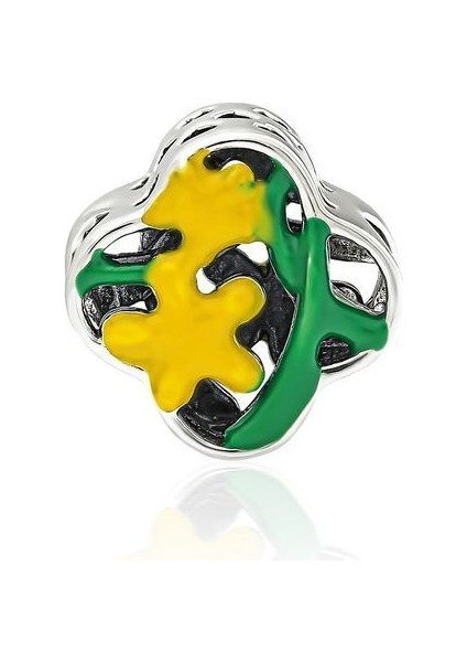 925 Ayar Gümüş Mineli Çiçek Moments Charm