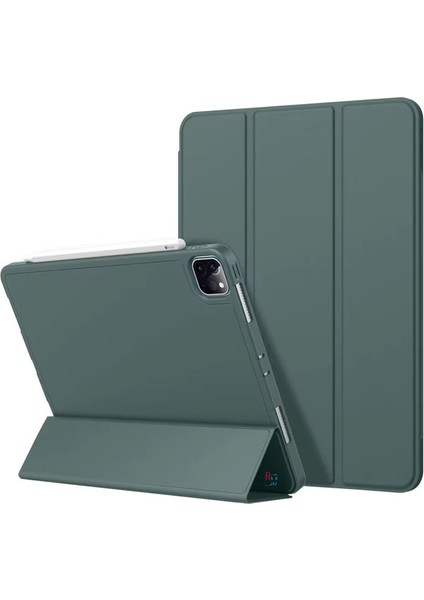 Apple iPad Pro 11 Inç 1.2.3.4. Nesil Ile Uyumlu Kılıf Standlı Uyku Modlu Kalem Bölmeli Akıllı Kılıf