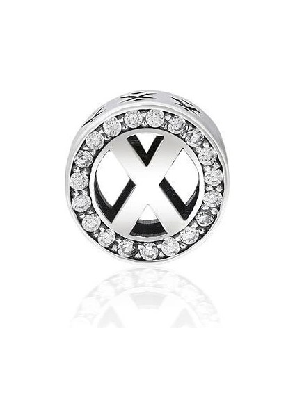 Kadın Gümüş Zirkon Taşlı x Moments Charm