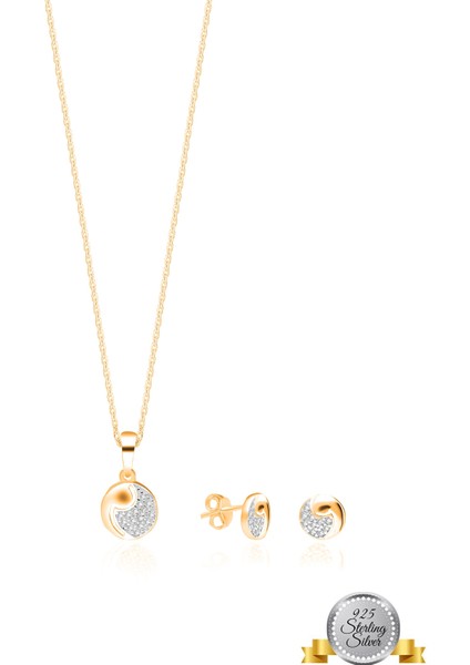 925 Ayar Gümüş Kolye Küpe Set