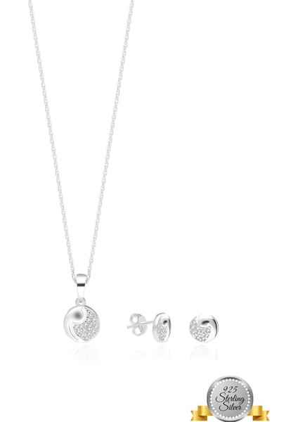 925 Ayar Gümüş Kolye Küpe Set