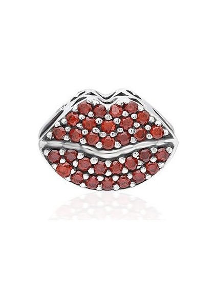 Kadın Gümüş Dudak Model Charm