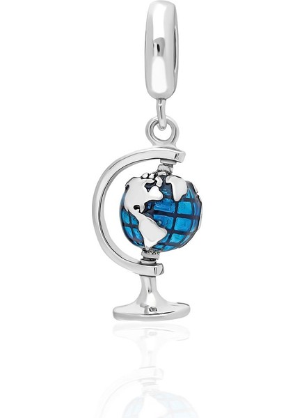 925 Ayar Gümüş Sallantılı Dünya Charm