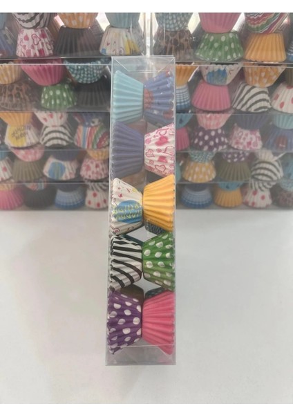 370 Adet Lokmalık Mini Boy Karışık Desen Muffin Cupcake Kalıbı Truff Çikolata Kağıdı 4,5X2,5X2CM modelleri