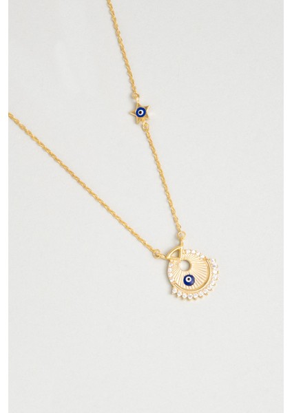 Hitit Güneşi 18 Ayar Sarı Altın Kaplama 45 cm Gümüş Kolye fiyatları