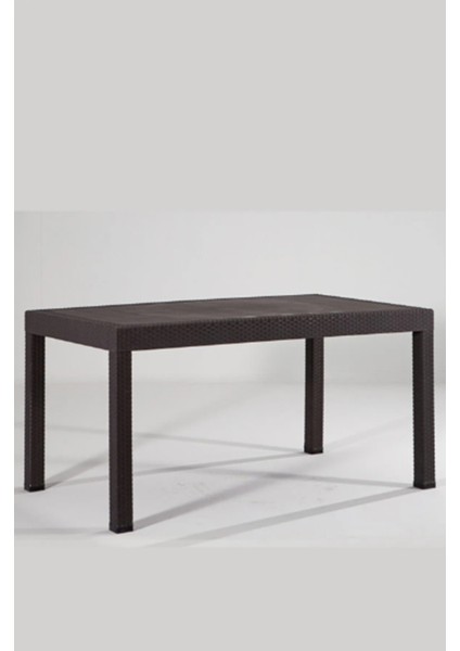 Rattan Masa 70 x 120 Bahçe Balkon Teras Masa A Plus Orta Boy