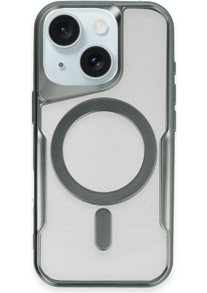 iPhone 14 Kılıf Magsafe Özellikli Face Powder Lazer Kapak