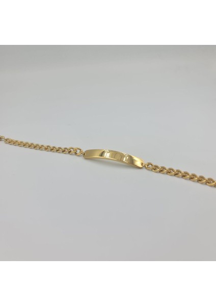 Çelik Plakalı Çocuk Bileklik