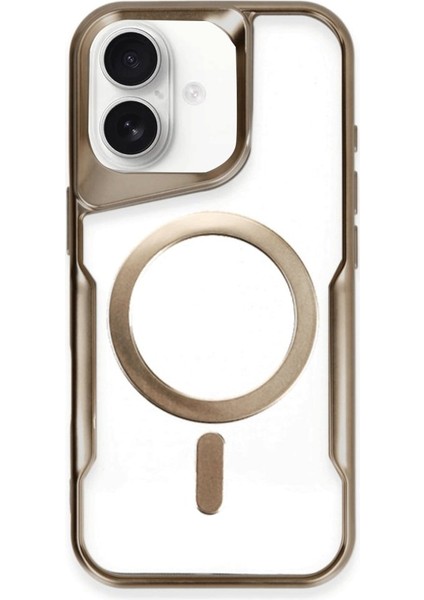 iPhone 16 Kılıf Magsafe Özellikli Face Powder Lazer Kapak