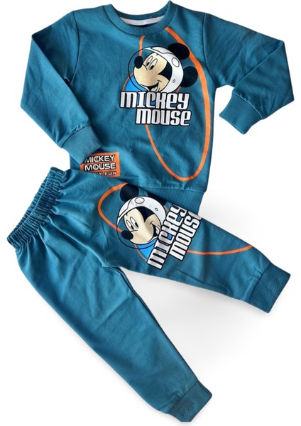 Alt Üst Çocuk Takım Mıkıe Baskılı Kız Erkek Çocuk Takım