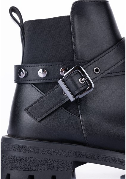 Layza Kadın Kalın Tabanlı Siyah Bot modelleri