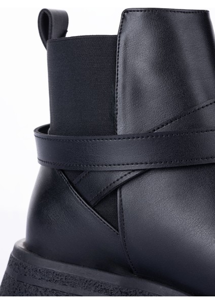 Layza Kadın Kalın Tabanlı Siyah Bot indirimleri