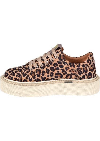 Hakiki Deri Leopar Baskı Kadın Spor Ayakkabı PLM-34121 LEOPAR modelleri