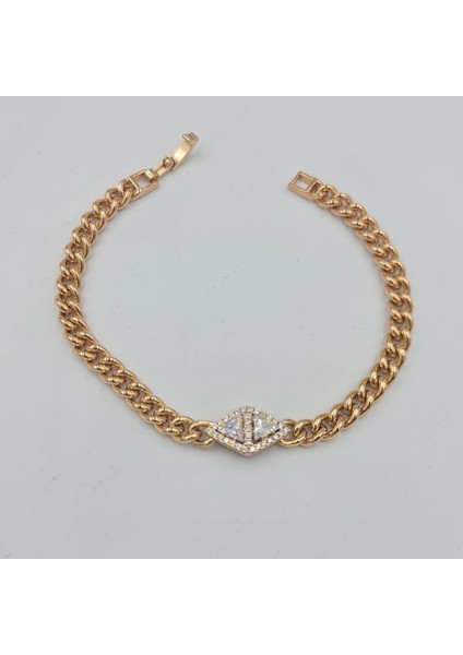 Rose Vıp Bagetli Zincir Çelik Kadın Bileklik modelleri