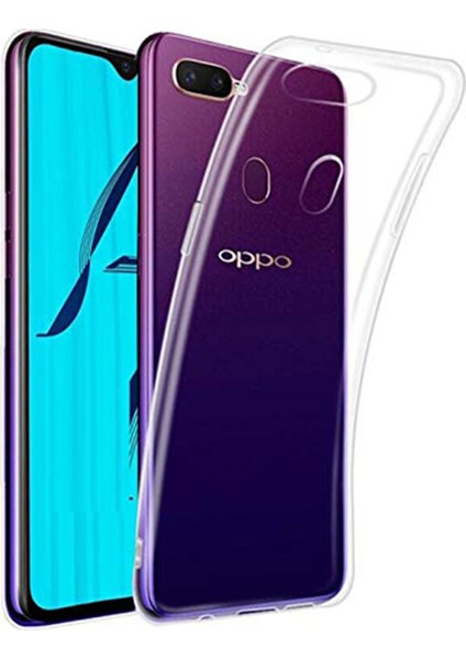 Oppo A5S Kılıf Süper Şeffaf Silikon - Şeffaf
