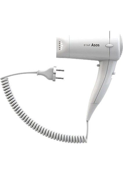 Otel Tipi Saç Kurutma Makinesi Asos Beyaz Fişli