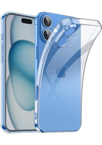 iPhone 16 Plus Kılıf Süper Şeffaf Silikon