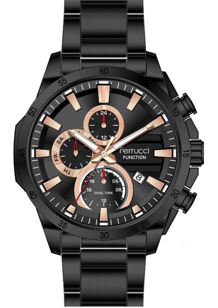 Erkek Kol Saati Fc 12459FM Fonksiyonlu Siyah Renk Orjinal 2 Yıl Garantili + Bileklik Hediyeli