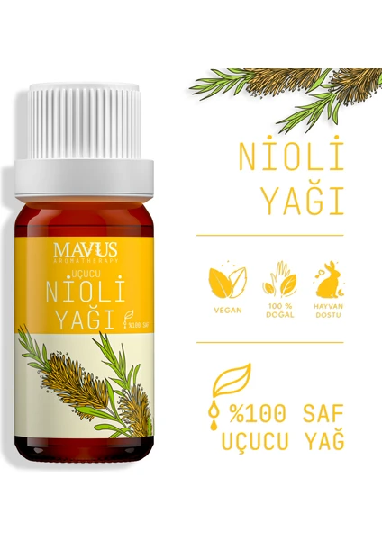 MAVUS Nioli Uçucu Yağı 10 ml %100 Saf Ve Doğal (NIAOULI ESSENTIAL OIL)