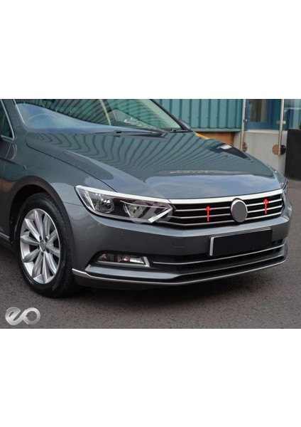 Vw Passat B8 Krom Far Üstü Çıta Ön Panjur Üst 1 Prç. 2015-2019 Arası P.çelik