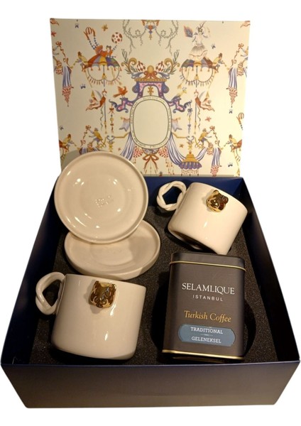 Hediye Kutusu Gift Box | Tiger Serisi 2li Çay Kahve Fincan Seti