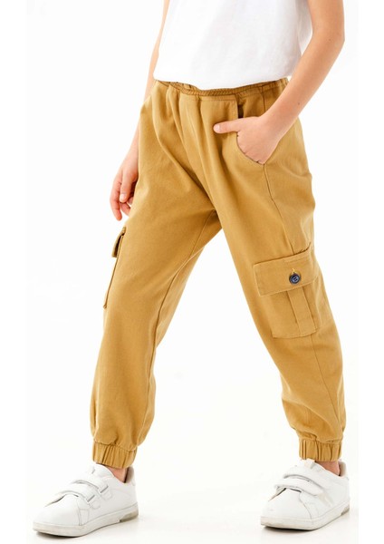 Lastikli Bel ve Paça Kargo Cepli Jogger Erkek Çocuk Pantolon fırsatları