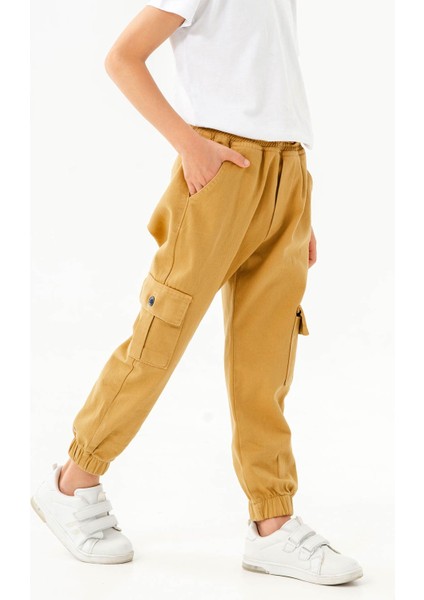 Lastikli Bel ve Paça Kargo Cepli Jogger Erkek Çocuk Pantolon indirimleri