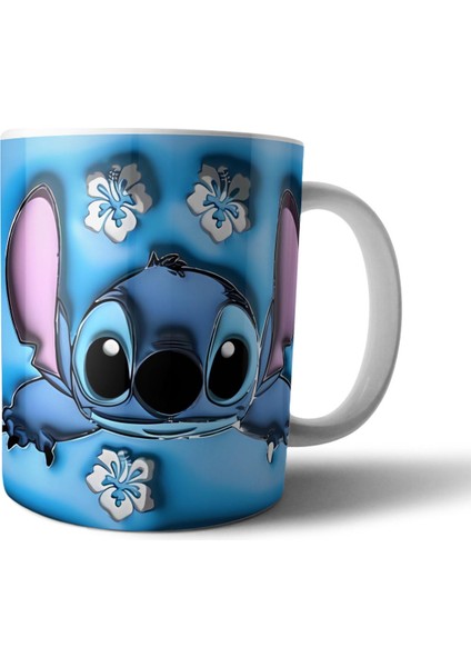 Lilo & Stitch Stiç Optik Illüzyonlu Kupa Bardak