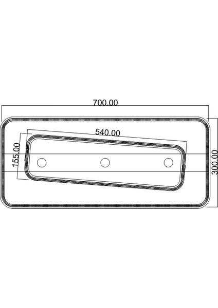 Yıldız Modern Avize LED 52W 70x30cm Alüminyum Profil Siyah Dorbien-ER-10383-2KY-BSY