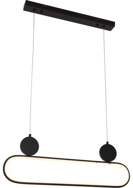 Dorbien Kaykay Modern Avize LED 26W 80x10cm Alüminyum Profil Siyah Dorbien-EV-10381-BSY