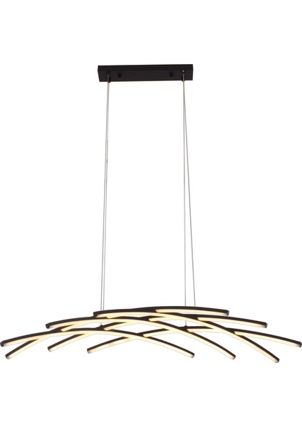 Yıldız Modern Avize LED 60W 90x60cm Alüminyum Profil Siyah Dorbien-EV-10379-3Y-BSY