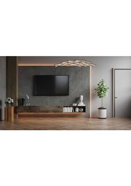 Yıldız Modern Avize LED 60W 90x60cm Alüminyum Profil Siyah Dorbien-EV-10379-3Y-BSY fırsatları