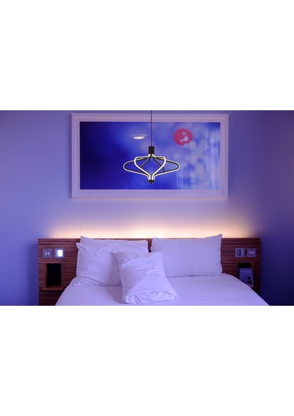 Yıldız Modern Avize LED 64W 60x60cm Alüminyum Profil Siyah Dorbien-EV-10380-6BSY