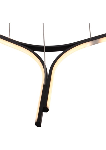 Yıldız Modern Avize LED 27W 60x60cm Alüminyum Profil Siyah Dorbien-EV-10382-3BSY