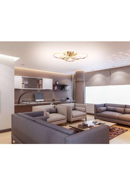 Dorbıen AR-6102-6BKR Modern Avize 3 Renk LED Tr
