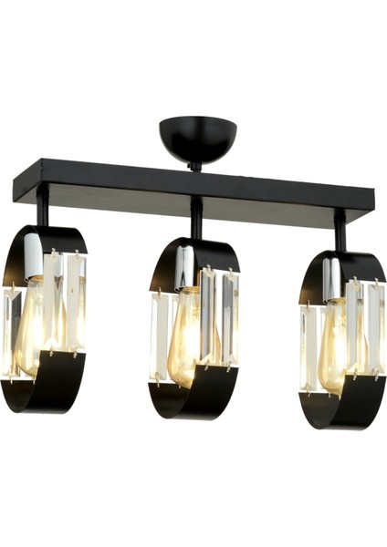 FZ-7380-3S-BSY Siyah Boyalı Modern Avize