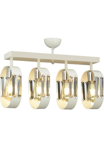 FZ-7380-4S-B Beyaz Boyalı Modern Avize