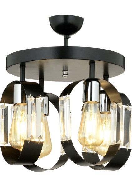 FZ-7380-4Y-BSY Siyah Boyalı Modern Avize