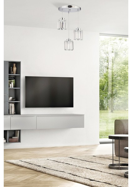 Dorbıen FZ-7383-3Y-K Modern Avize Krom Kaplama