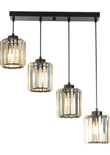 Dorbıen FZ-7383-4S-BSY Modern Avize Siyah Boyalı