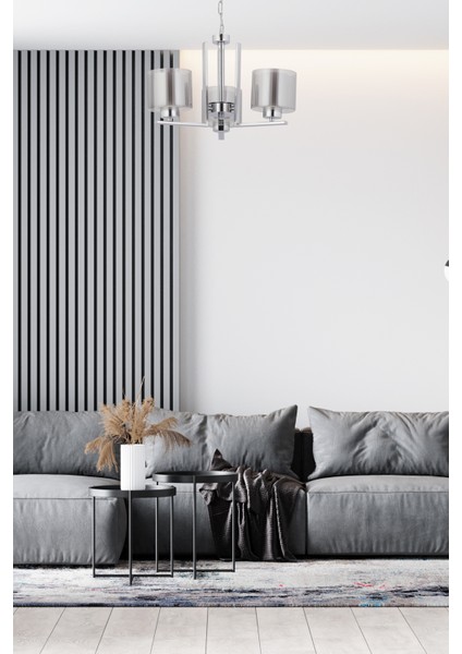 Dorbıen FZ-7395-3K Modern Avize Krom Kaplama