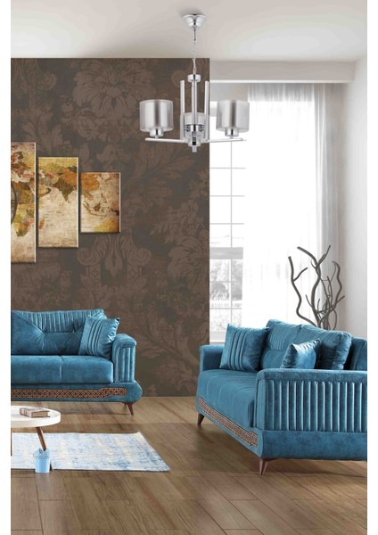 Dorbıen FZ-7395-3K Modern Avize Krom Kaplama